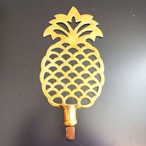 Large brass pineapple candle holder wall sconce